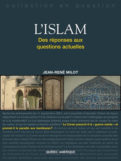 Title details for L'Islam by Jean-René Milot - Available